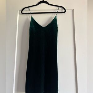 Forever 21 Forest Green Velvet dress